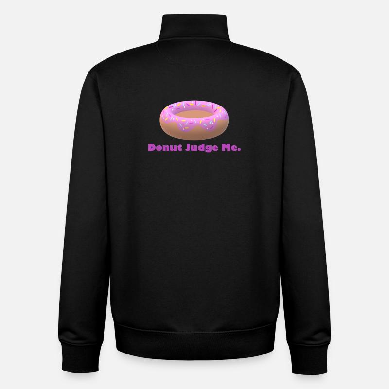 Doughnut - Unisex Organic Zip Sweatshirt by Stanley/Stella - black