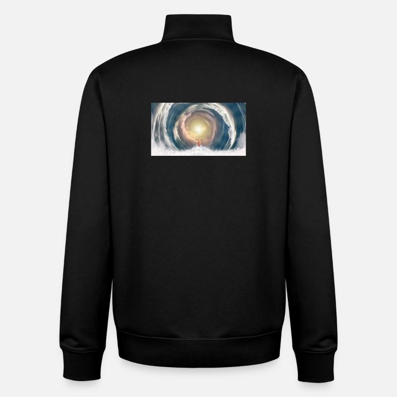 Himmlischer Lichtstrahl - Unisex Organic Zip Sweatshirt von Stanley/Stella - Schwarz