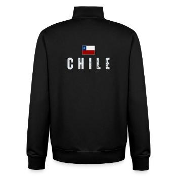 Ich liebe Chile, chilenischen Stolz - Unisex Organic Zip Sweatshirt von Stanley/Stella - Schwarz - Hinten - AI Model Male 185 light (185cm)