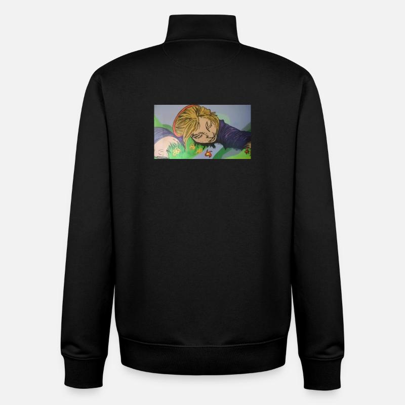 Träumendes Mädchen - Unisex Organic Zip Sweatshirt von Stanley/Stella - Schwarz