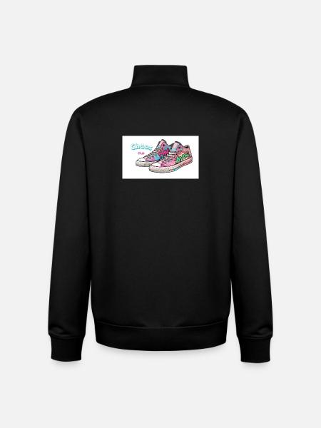 Bunte Sneakers mit Comic-Design - Unisex Organic Zip Sweatshirt von Stanley/Stella - Schwarz