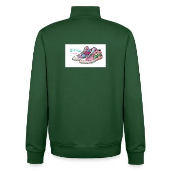 Colorful sneakers with comic design - Unisex Organic Zip Sweatshirt by Stanley/Stella - bottle green - Back - AI Model Male 185 dark (185cm)
