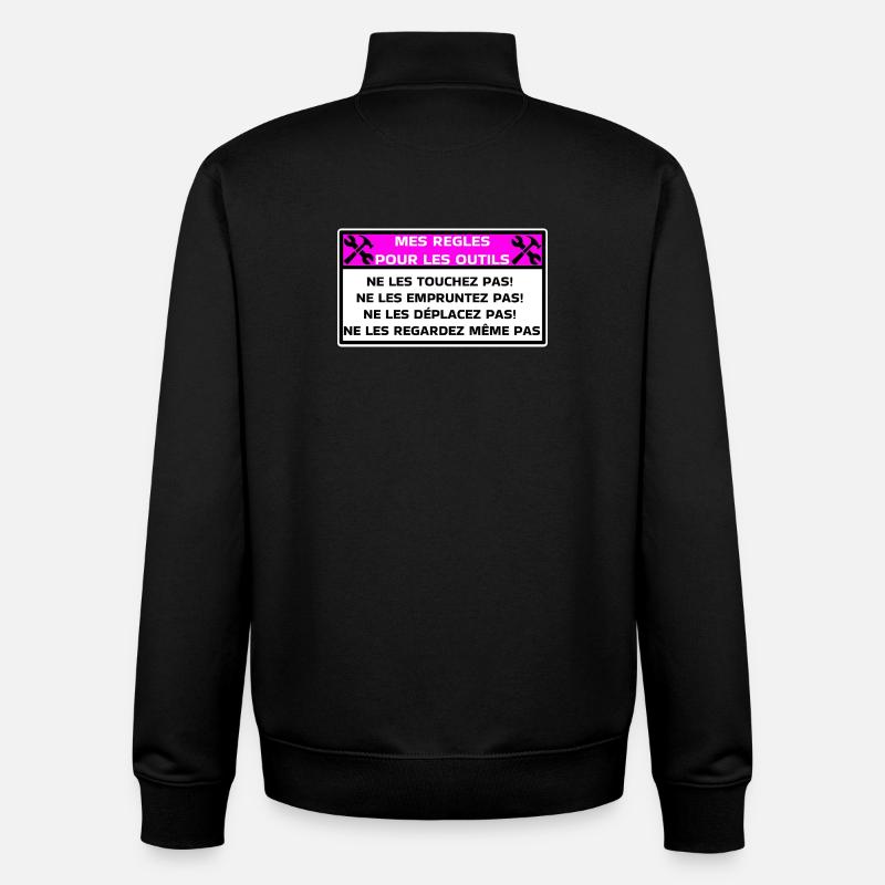 Meine Regeln für Tools - Unisex Organic Zip Sweatshirt von Stanley/Stella - Schwarz
