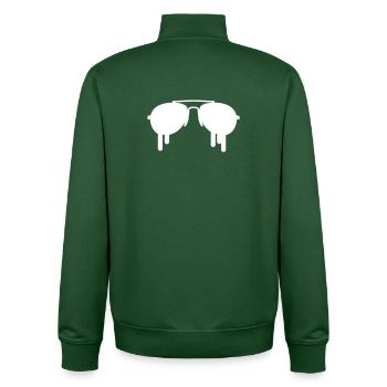 Sonnenbrille schmelzend – Aviator Cool Swag Design - Unisex Organic Zip Sweatshirt von Stanley/Stella - Flaschengrün - Hinten - AI Model Male 185 dark (185cm)