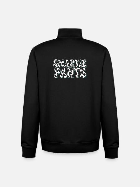 Blasen-Graffiti mit Türkis-Außenlinie - Unisex Organic Zip Sweatshirt von Stanley/Stella - Schwarz