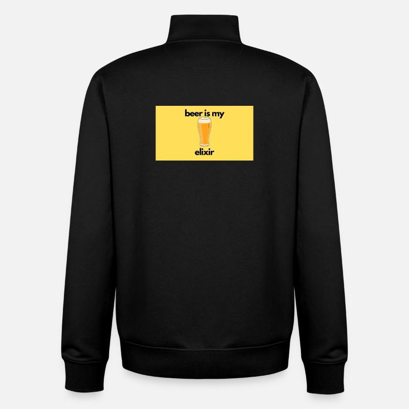 Bier Elixier – Glas Design - Unisex Organic Zip Sweatshirt von Stanley/Stella - Schwarz