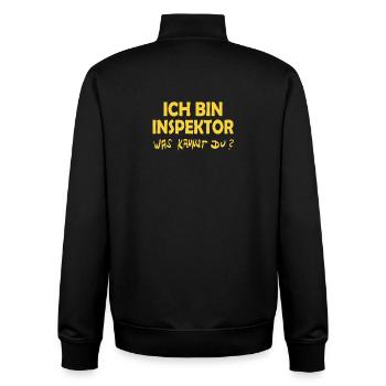 Occupation: Inspector - Unisex Organic Zip Sweatshirt by Stanley/Stella - black - Back - AI Model Male 185 light (185cm)