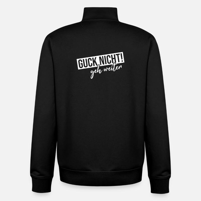 Guck nicht geh weiter - Unisex Organic Zip Sweatshirt von Stanley/Stella - Schwarz