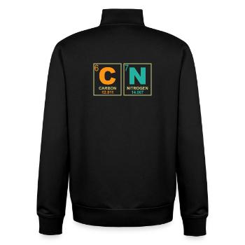 67 Meme Lustiger Lehrer Naturwissenschaften Periodensystem Retro - Unisex Organic Zip Sweatshirt von Stanley/Stella - Schwarz - Hinten - AI Model Male 185 light (185cm)