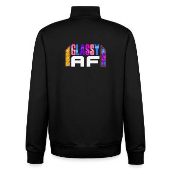Stained Glass Art Stained Glass Artist - Unisex Organic Zip Sweatshirt by Stanley/Stella - black - Back - AI Model Male 185 light (185cm)
