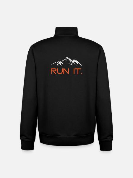 Ultra Running - Run It! - Unisex Organic Zip Sweatshirt by Stanley/Stella - black