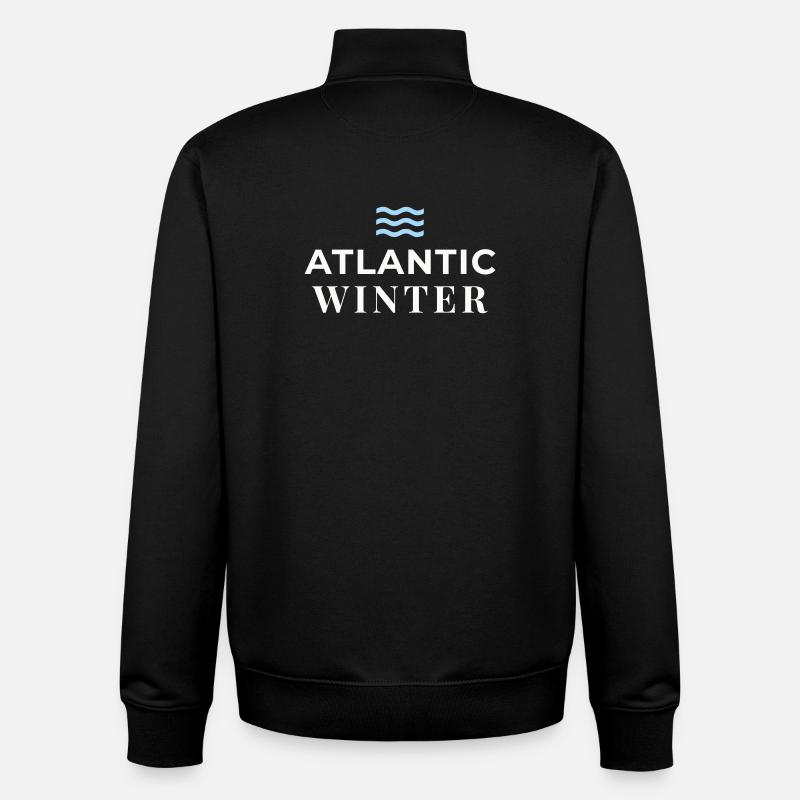 ATLANTEA - Atlantic Winter Edition - Sweat zippé unisexe en coton bio Stanley/Stella - noir