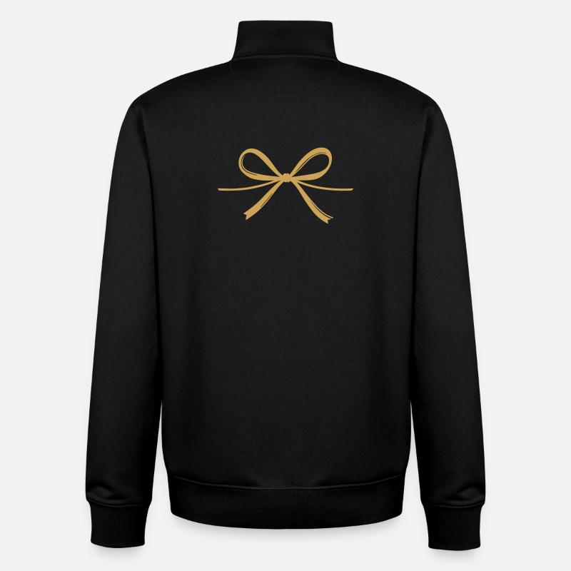 Bow can be personalized - Unisex Organic Zip Sweatshirt by Stanley/Stella - black