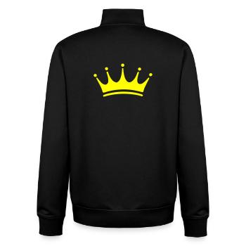 Crown Symbol - Unisex Organic Zip Sweatshirt by Stanley/Stella - black - Back - AI Model Male 185 light (185cm)