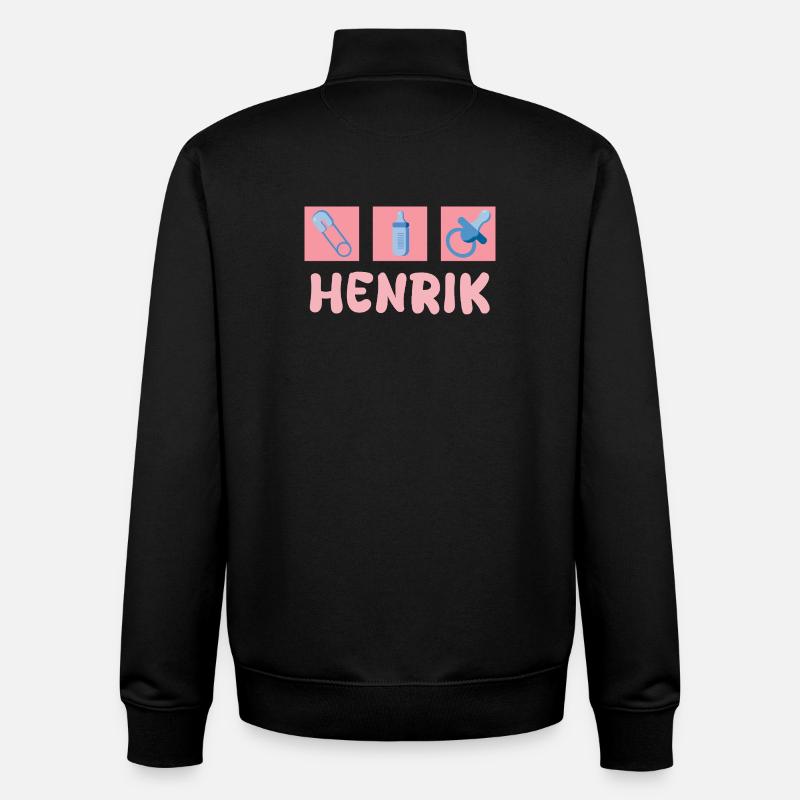 Cadeau pour Henrik - Sweat zippé unisexe en coton bio Stanley/Stella - noir