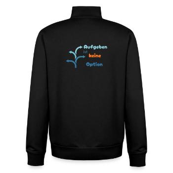 LIEBEVOLL Aufgeben ist keine Option - Unisex Organic Zip Sweatshirt von Stanley/Stella - Schwarz - Hinten - AI Model Male 185 light (185cm)