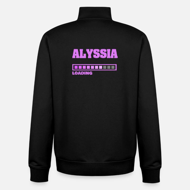 Geburt Alyssia - Unisex Organic Zip Sweatshirt von Stanley/Stella - Schwarz