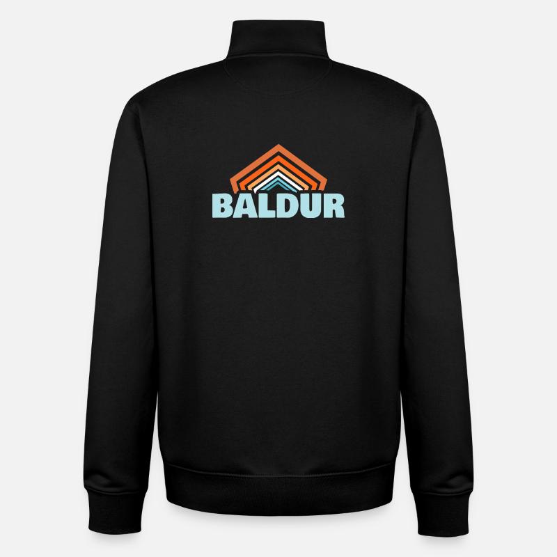 Baldur - Unisex Organic Zip Sweatshirt by Stanley/Stella - black