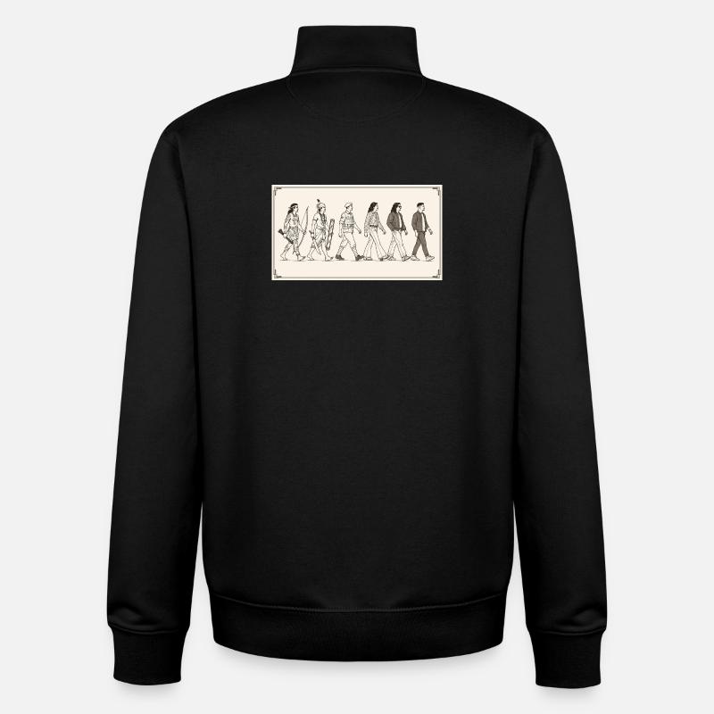 Moluccan evolution by s2soon - Unisex Organic Zip Sweatshirt by Stanley/Stella - black