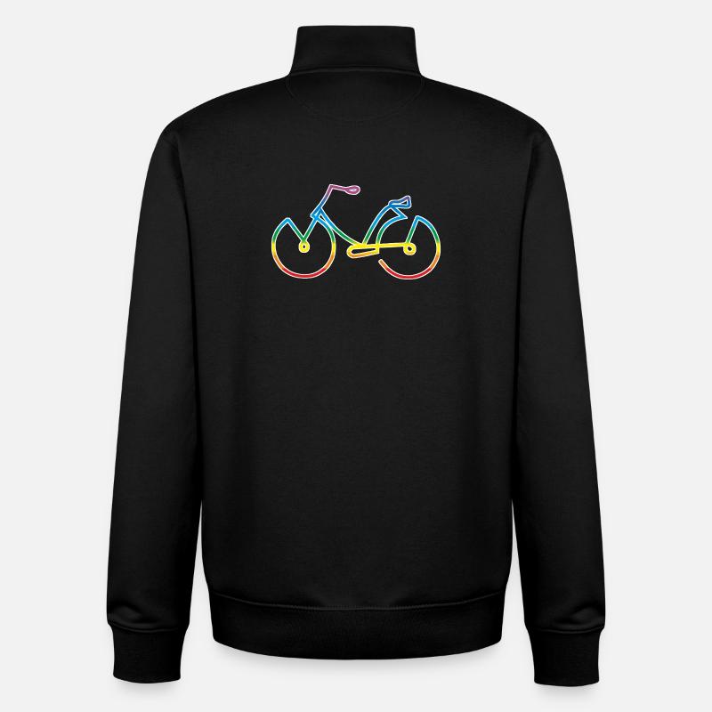 vélo - Sweat zippé unisexe en coton bio Stanley/Stella - noir