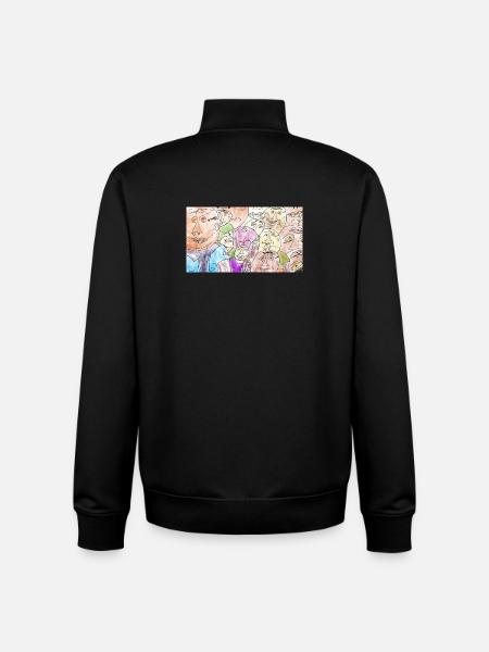 Gesichtermeer Collage: Bunte Vielfalt - Unisex Organic Zip Sweatshirt von Stanley/Stella - Schwarz