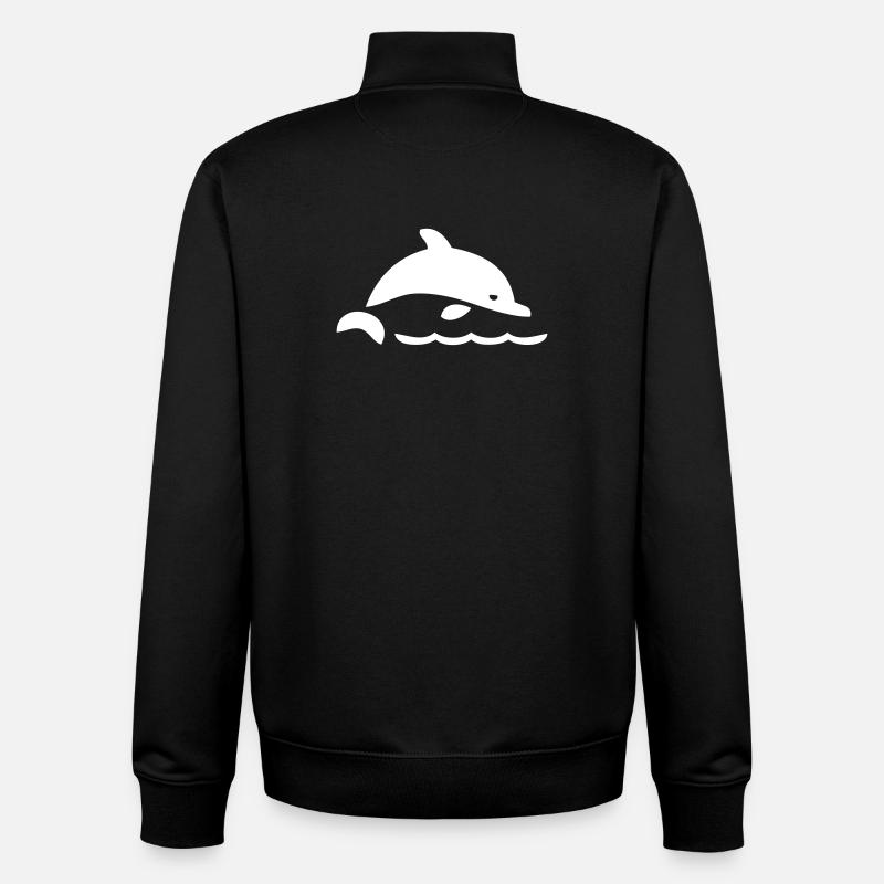 Ein Delfin - Unisex Organic Zip Sweatshirt von Stanley/Stella - Schwarz