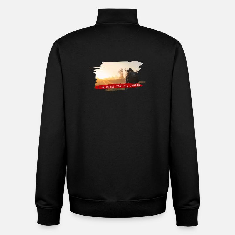 Fou pour le Camino - Sweat zippé unisexe en coton bio Stanley/Stella - noir