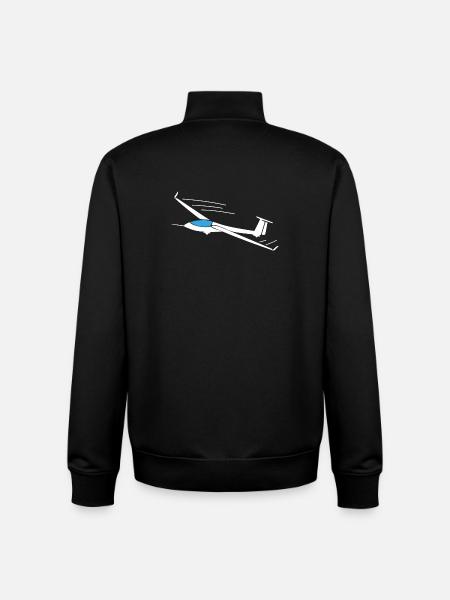 Glider glider pilot gift ideas - Unisex Organic Zip Sweatshirt by Stanley/Stella - black