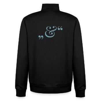 J.H - Unisex Organic Zip Sweatshirt von Stanley/Stella - Schwarz - Hinten - AI Model Male 185 light (185cm)