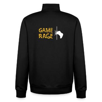 GAME RAGE!! Break the screen! - Unisex Organic Zip Sweatshirt by Stanley/Stella - black - Back - AI Model Male 185 light (185cm)