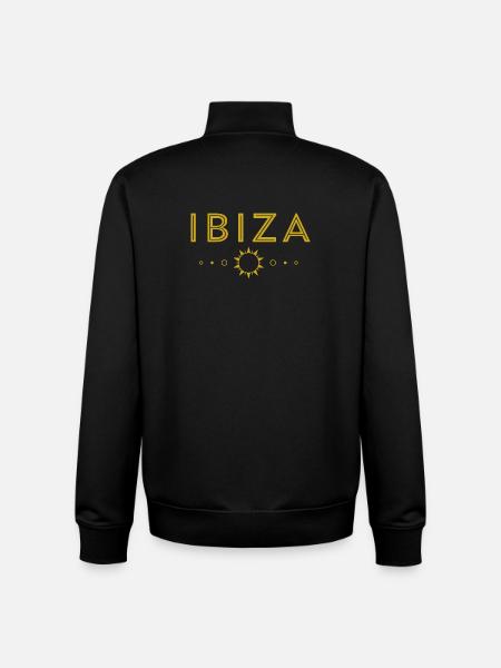 IBIZA-Golden Sun Design - Unisex Organic Zip Sweatshirt by Stanley/Stella - black