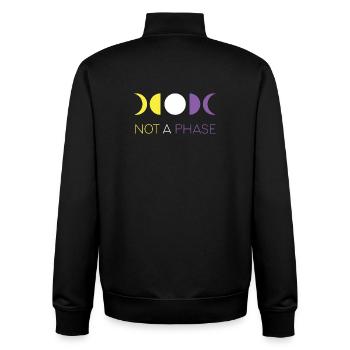 LGBTQ Pride Month - Keine Phase - Nicht-binär - Unisex Organic Zip Sweatshirt von Stanley/Stella - Schwarz - Hinten - AI Model Male 185 light (185cm)