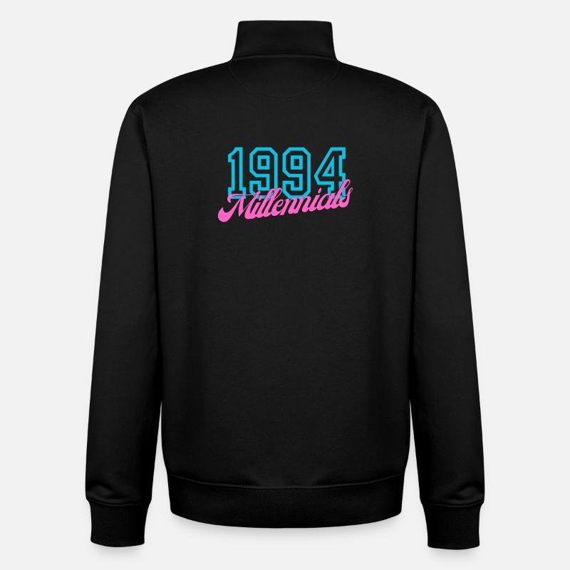 1994 Millennials Retro Datum Design - Unisex Organic Zip Sweatshirt von Stanley/Stella - Schwarz