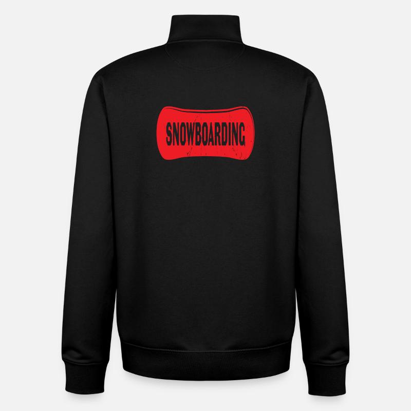 Snowboarding - Unisex Organic Zip Sweatshirt by Stanley/Stella - black