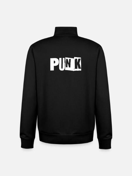 Punk music logo - Unisex Organic Zip Sweatshirt by Stanley/Stella - black