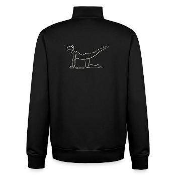 SOUL CONTOUR - Vyaghrasana - Unisex Organic Zip Sweatshirt von Stanley/Stella - Schwarz - Hinten - AI Model Male 185 light (185cm)