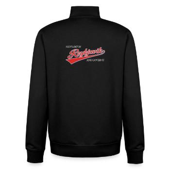 Ich habe mich in Reykjavik verlaufen und es geliebt - Unisex Organic Zip Sweatshirt von Stanley/Stella - Schwarz - Hinten - AI Model Male 185 light (185cm)