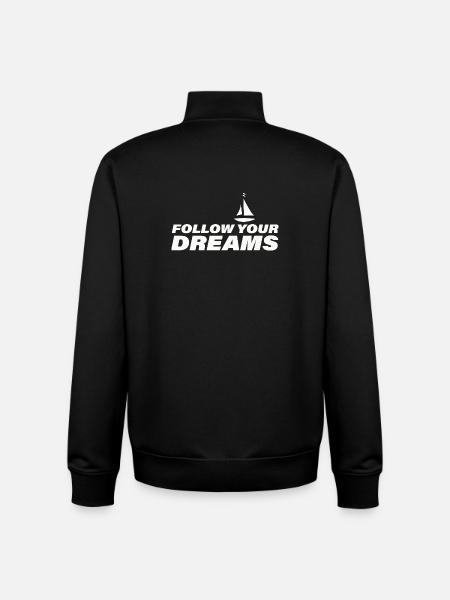 Follow Your Dreams - Unisex Organic Zip Sweatshirt by Stanley/Stella - black