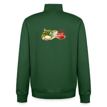 Pizzaiola - la pizzaiole - Sweat zippé unisexe en coton bio Stanley/Stella - vert bouteille - Dos - AI Model Male 185 dark (185cm)