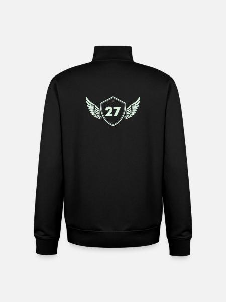 wappen_27 - Unisex Organic Zip Sweatshirt by Stanley/Stella - black