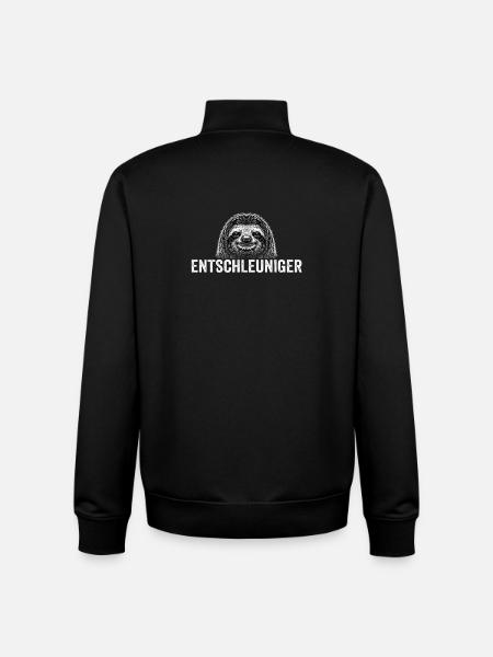 Entschleuniger – Faultier Motivation - Unisex Organic Zip Sweatshirt von Stanley/Stella - Schwarz