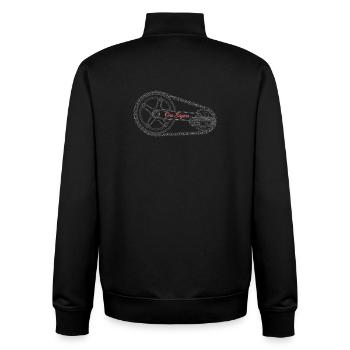 vélo One Engine - Cadeau pour Cyclistes - Sweat zippé unisexe en coton bio Stanley/Stella - noir - Dos - AI Model Male 185 light (185cm)
