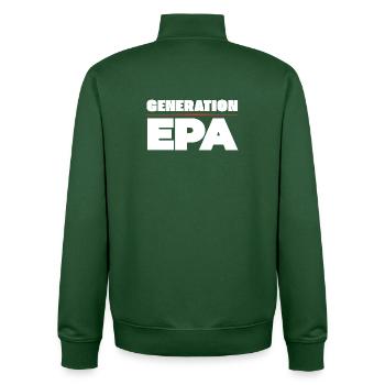 Generation EPA - Unisex Organic Zip Sweatshirt von Stanley/Stella - Flaschengrün - Hinten - AI Model Male 185 dark (185cm)