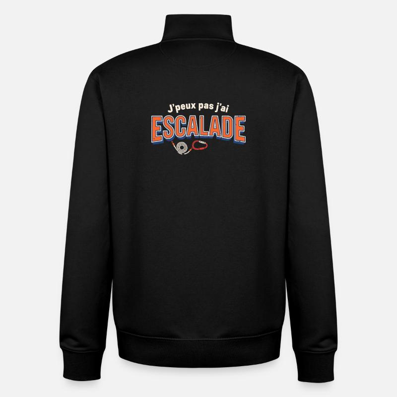 J'peux pas j'ai Escalade - Sweat zippé unisexe en coton bio Stanley/Stella - noir