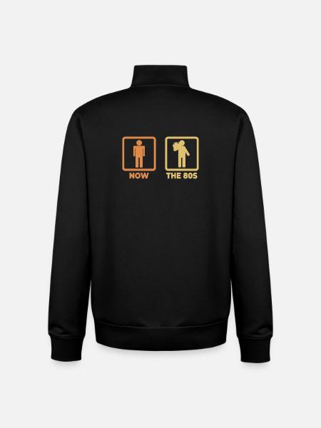 Me as an 80s lover - Unisex Organic Zip Sweatshirt by Stanley/Stella - black