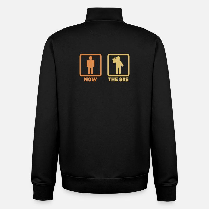 Ich als 80er Liebhaber - Unisex Organic Zip Sweatshirt von Stanley/Stella - Schwarz