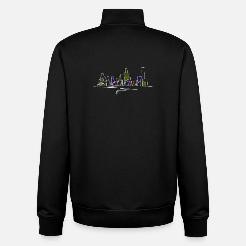 skyline - Unisex Organic Zip Sweatshirt von Stanley/Stella - Schwarz