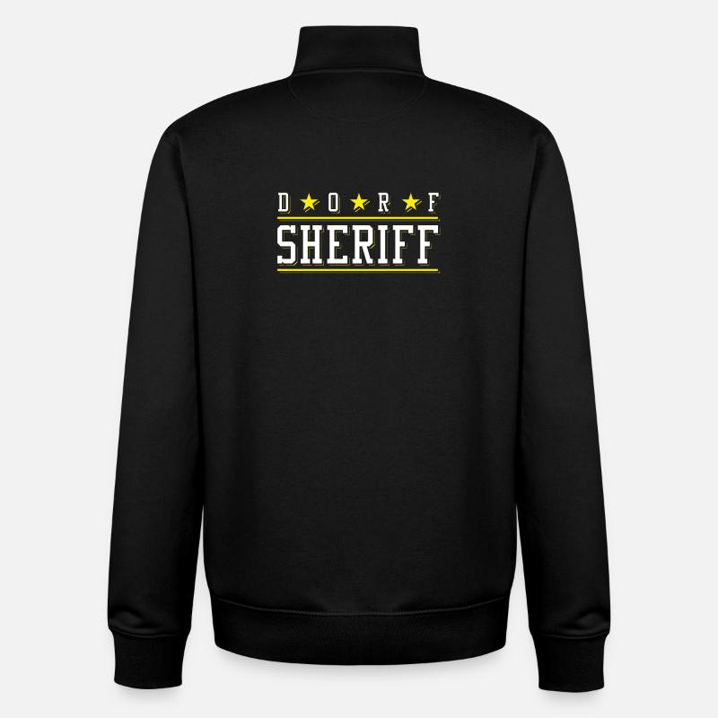 Dorf Sheriff - Polizei Dorf Polizist Hilfssherriff - Unisex Organic Zip Sweatshirt von Stanley/Stella - Schwarz