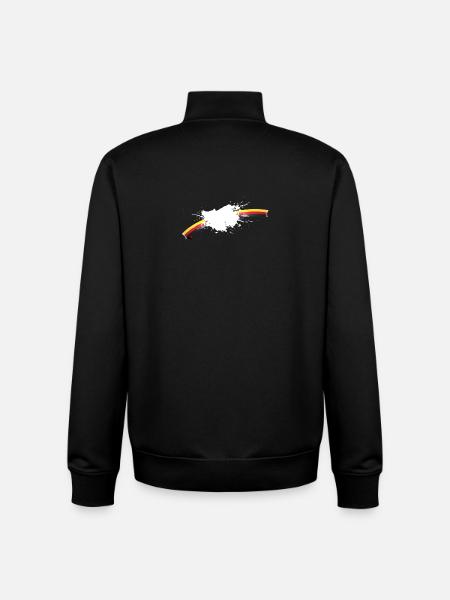 Mjölk är på Tyskland - Unisex sweatshirt med dragkedja i ekologisk bomull Stanley/Stella - svart
