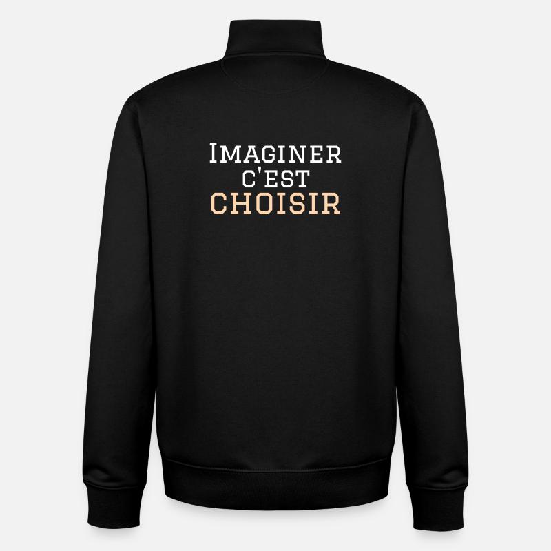 imaginer c'est choisir - Sweat zippé unisexe en coton bio Stanley/Stella - noir